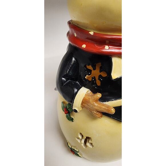 Lincolnshire The Original Tuxedo Snowman luminary-10" Lantern - Picture 9 of 15